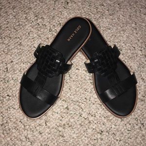 Cole Haan black leather sandals size 7.5